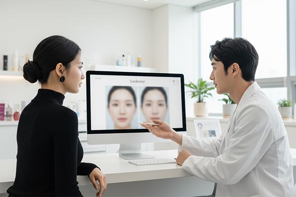 의사와 환자가 상담하는 장면을 AI로 재현한 예시